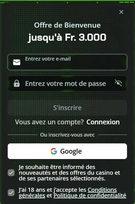 Matrix Casino inscription