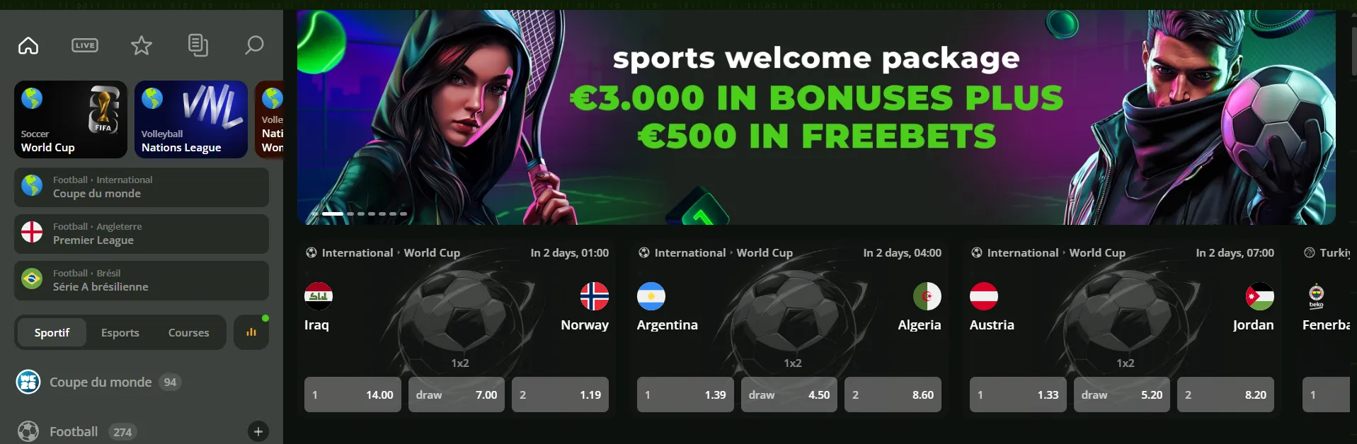 Matrix Casino sport